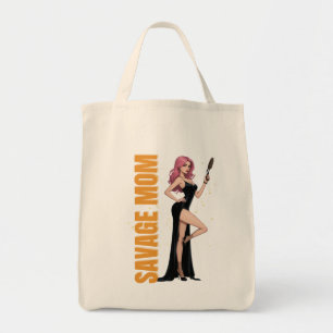 Savage Mum Tote Bag   Cool Mum Gift for Bold Women