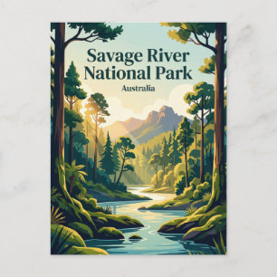 Savage River National Park Australia Postcard