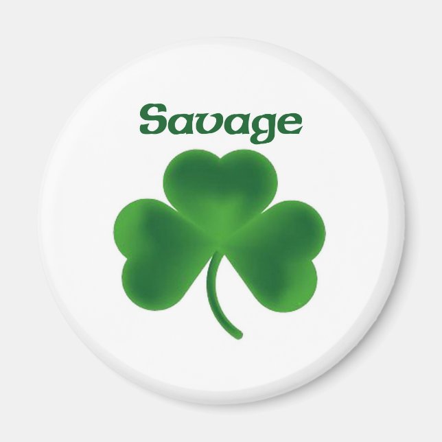 Savage Shamrock Magnet (Front)