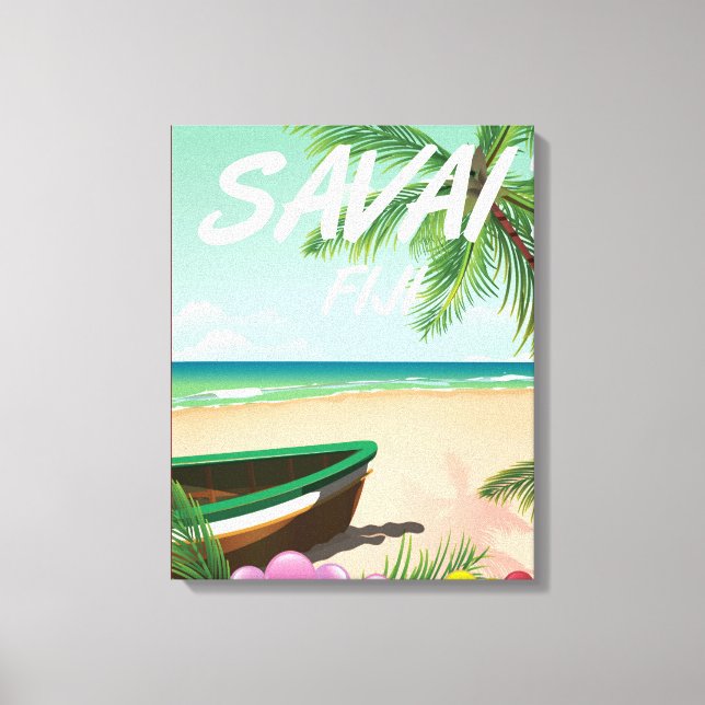 Savai'i Fiji Samoa travel poster Canvas Print (Front)