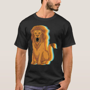 Savanna Animal King Retro Africa Safari Lion T-Shirt