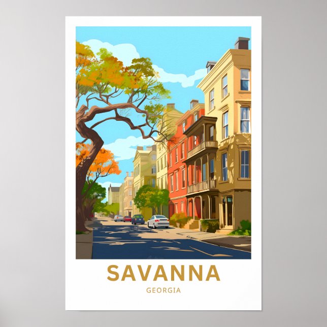 Savanna Georgia Travel Print (Front)