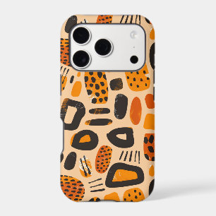 "Savanna Pop: Tribal Vibes in Orange & Black"