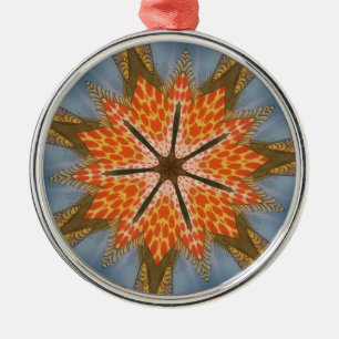 Savanna Star Bloom – A Bold African Animal Print Metal Tree Decoration