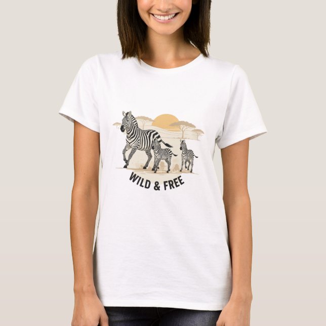 Savanna Stride Zebra Family Tee (Front)