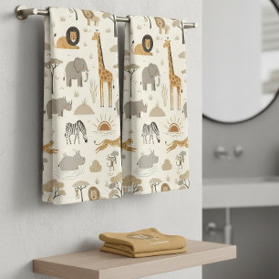 Savanna Sunrise Safari Pattern ID1259 Bath Towel Set