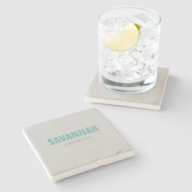 Savannah Beach Style Stone Coaster (Side)