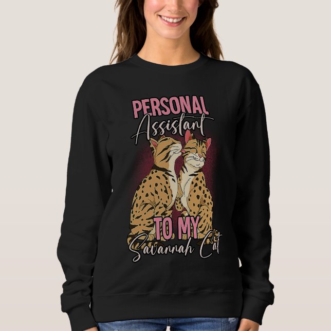 Savannah Cat  10 Sweatshirt (Front)
