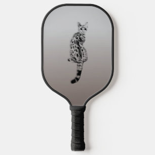 Savannah Cat Caught by Surprise Pickleball Paddle