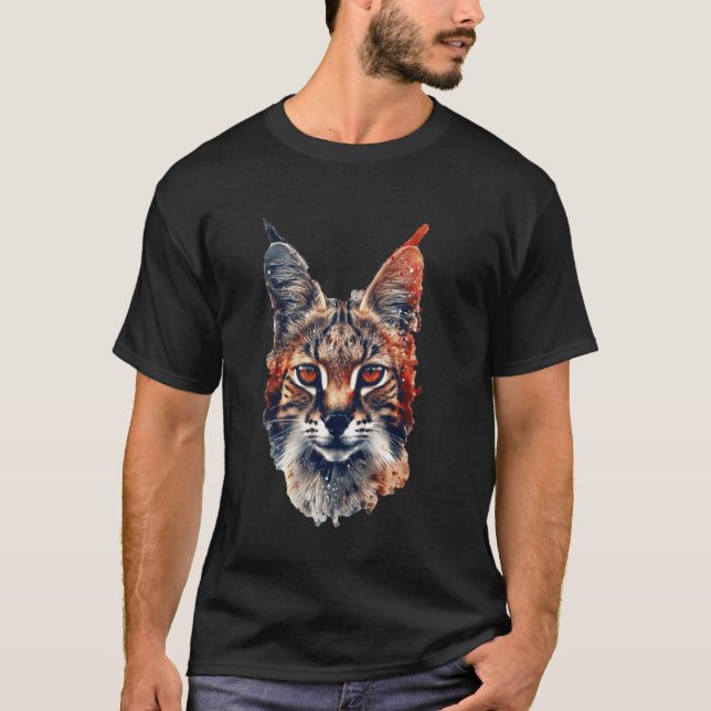 Savannah Cat Funny Design Serval Cat T-Shirt (Front)