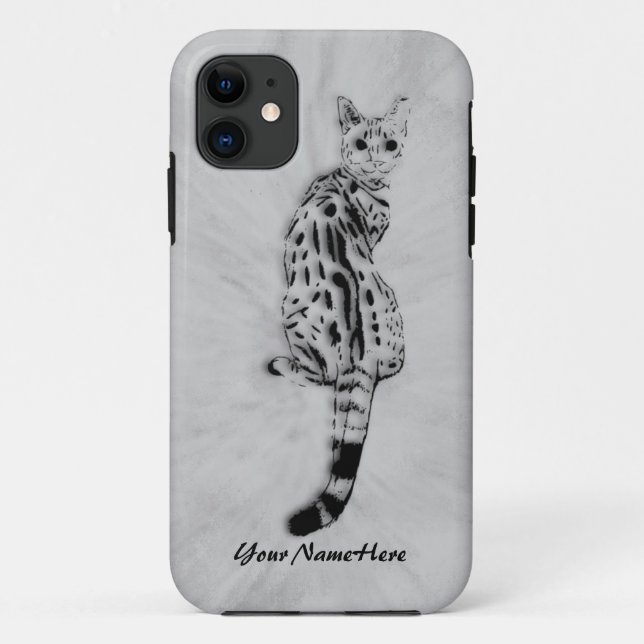 Savannah Cat Personal iPhone 5 Case (Back)