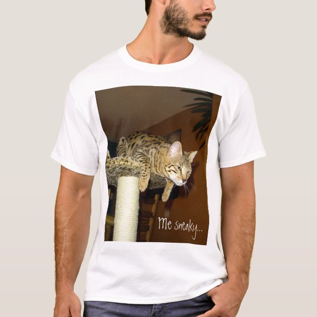 Savannah Cat Sneaky Shirt (Front)