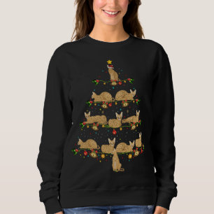 Savannah Cat Xmas Tree Gift Santa Hat Savannah Cat Sweatshirt