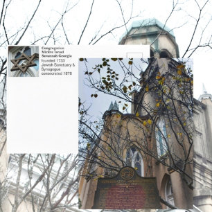 Savannah Congregation Mickve Israel Photographic Postcard