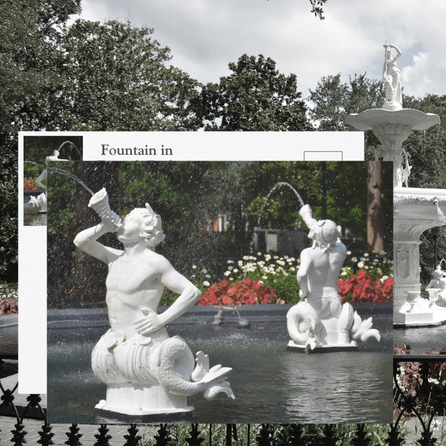 Savannah GA Forsyth Park Fountain Photographic Postcard (Creator Uploaded)