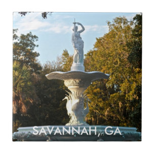 Savannah GA Georgia Forsyth Park Fountain Tile