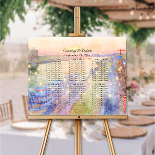 Savannah GA River Street Sunset Wedding Seat Chart