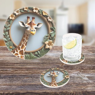 Savannah Gaze Round Sandstone Coaster