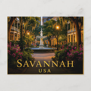Savannah Georgia Coastal Southern Charm 🗺️ Postcard