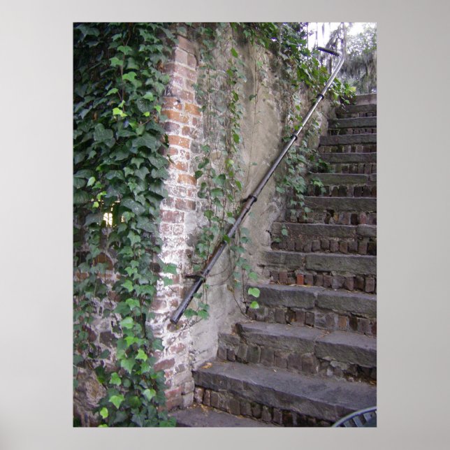 Savannah Georgia Creepy Stairs Poster (Front)