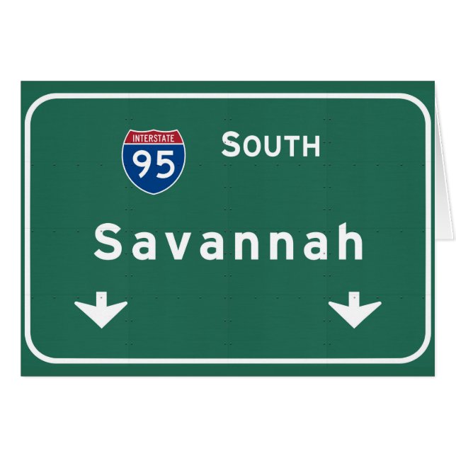 Savannah Georgia ga Interstate Highway Freeway : (Front Horizontal)