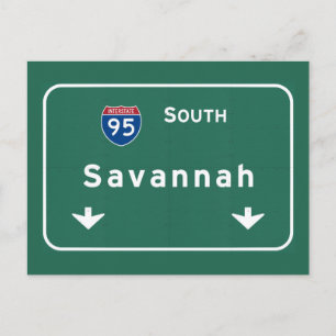 Savannah Georgia ga Interstate Highway Freeway : Postcard