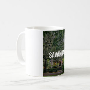 Savannah Georgia Historic Home and Live Oaks Coffee Mug