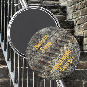 Savannah Georgia Historic Steps Photographic Magnet