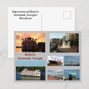 Savannah, Georgia Holiday Postcard