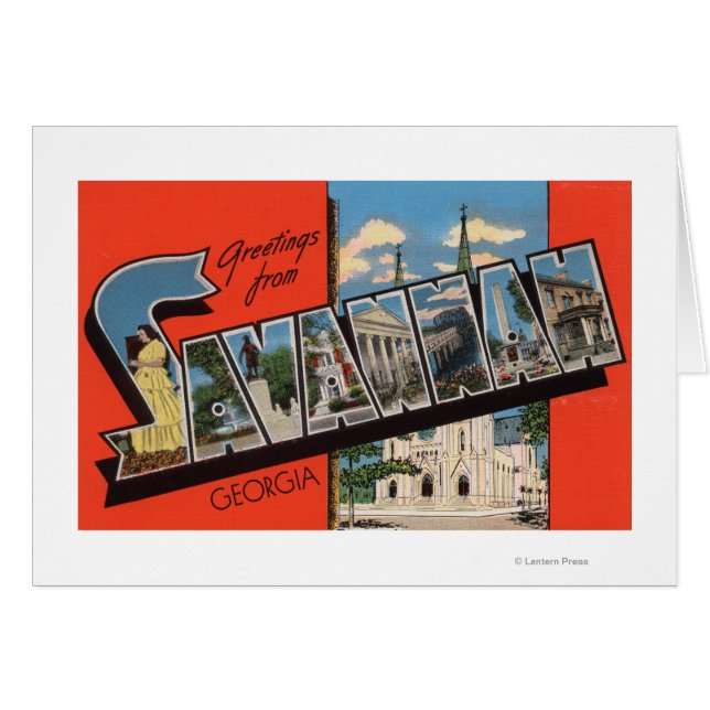 Savannah, Georgia - Large Letter Scenes 2 (Front Horizontal)