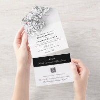 Savannah Georgia Map Elegant Black White Wedding