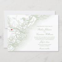 Savannah Georgia Map Elegant Sage Green Wedding