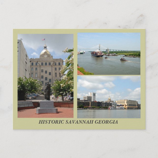 Savannah, Georgia Postcard (Front)