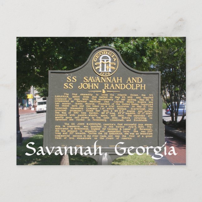 Savannah, Georgia Postcard (Front)