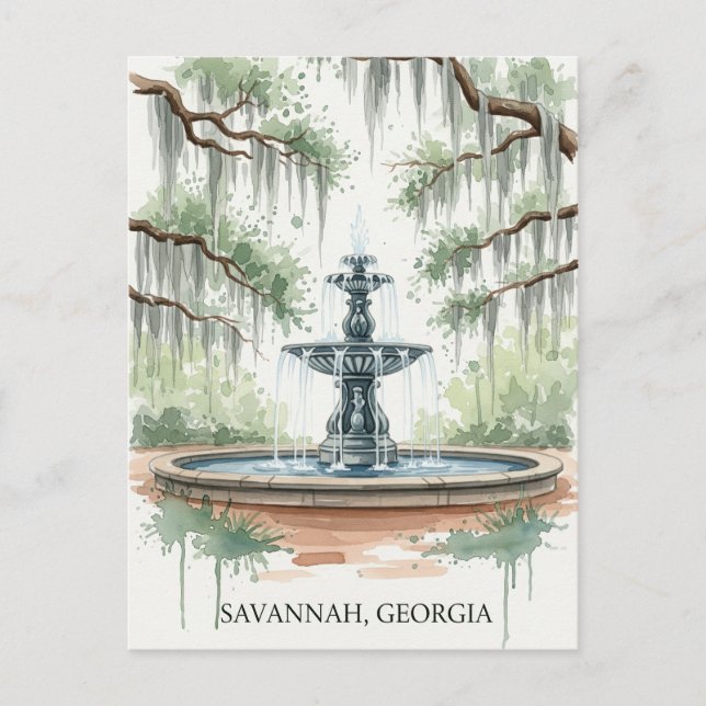 Savannah Georgia Postcard (Front)
