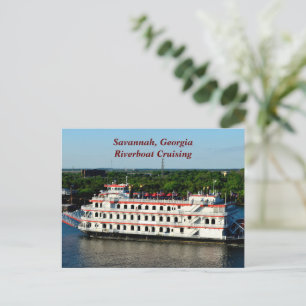 Savannah, Georgia Riverboat Holiday Postcard