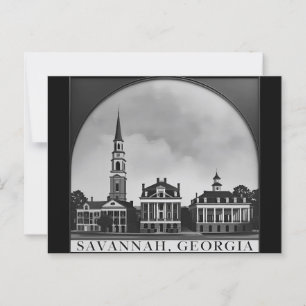 Savannah Georgia Skyline Savannah Cityscape Postcard