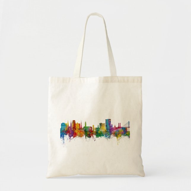 Savannah Georgia Skyline Tote Bag (Front)
