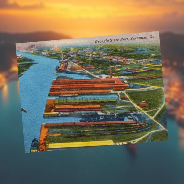 Savannah Georgia State Port Historic Postcard (Creator Uploaded)