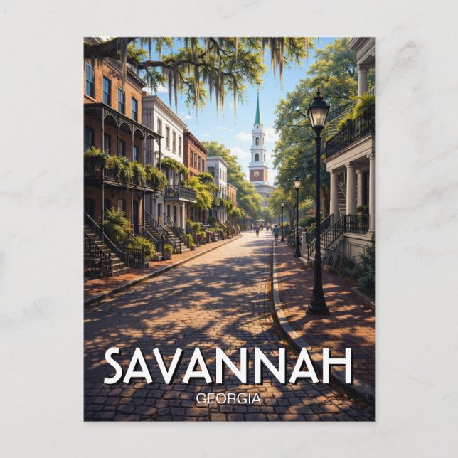 Savannah Georgia Travel Postcard (Front)