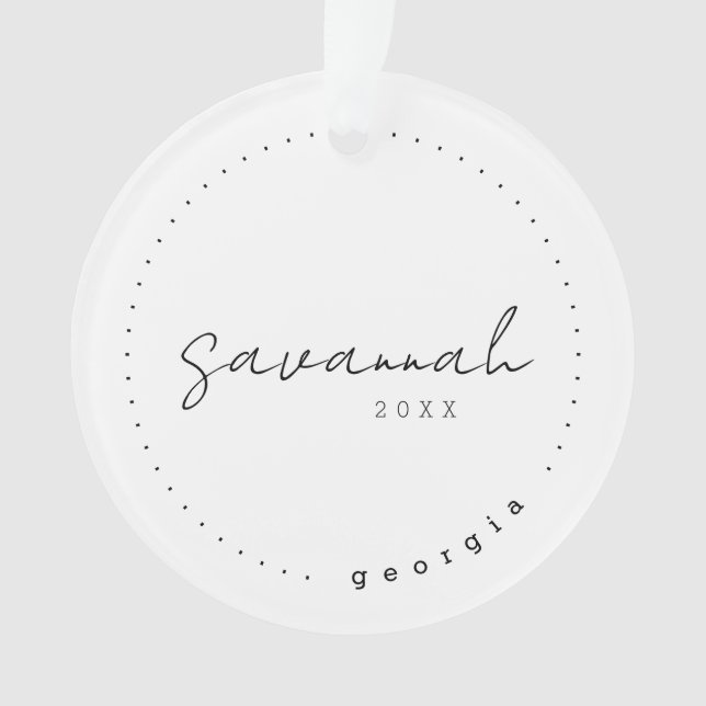Savannah Georgia Travel United States Simple Ornament (Front)