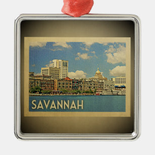 Savannah Georgia Vintage Travel Ornament