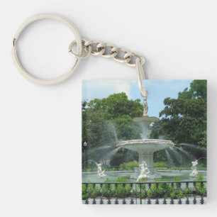 Savannah Georgia's Forsyth Park Fountain Key Ring