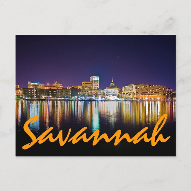 Savannah, Georiga, U.S.A. Postcard (Front)
