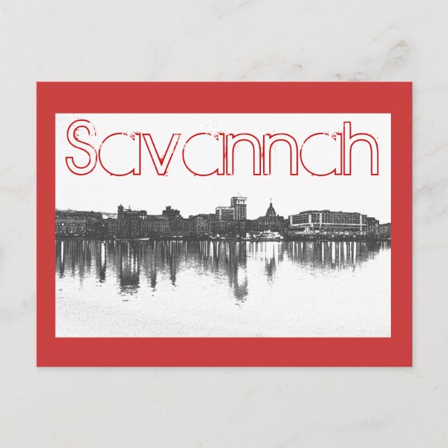 Savannah, Georiga, U.S.A. Postcard (Front)
