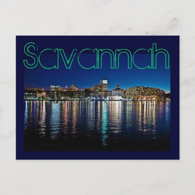 Savannah, Georiga, U.S.A. Postcard (Front)
