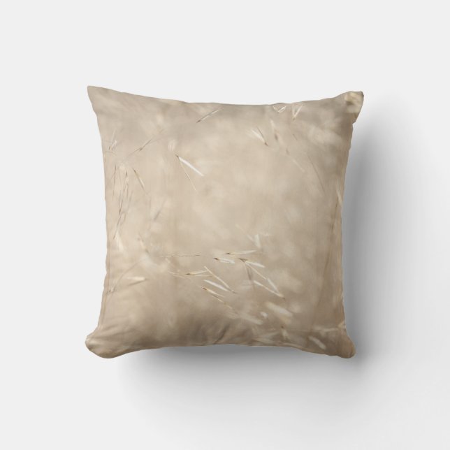 Savannah Golden Grass Throw Pillow / Cushion (Front)