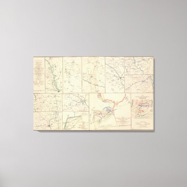 Savannah Goldsborough campaign maps Canvas Print (Front)