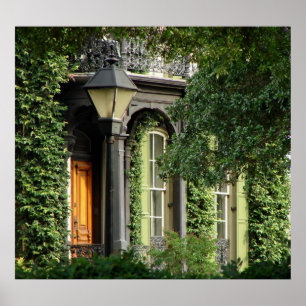 Savannah Historical House Poster