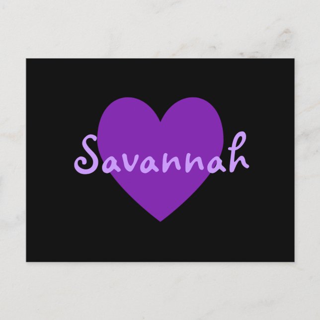 Savannah in Purple Postcard (Front)